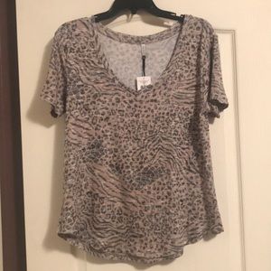 Short Sleeve Animal Print Tee